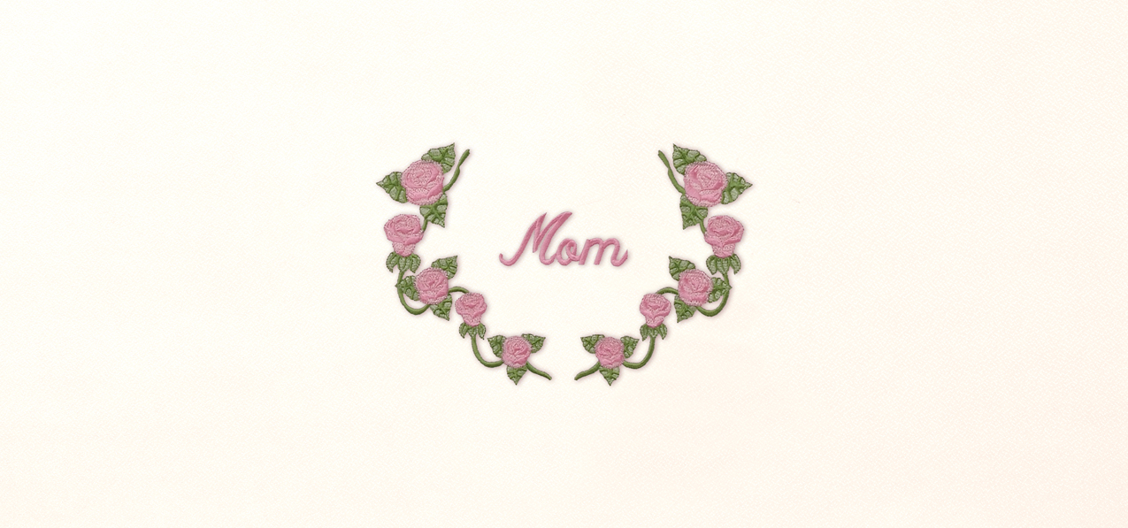 P 504 PK RT Mom Wreath Pink Rosetan Faux